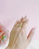 Gold Plated Sterling Silver Wave Ring 152339