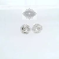 Sterling Silver  Round Cubic Zirconia Earrings 155045