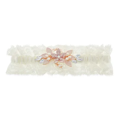 Garter Rose Gold Crystal and Pearl 138221