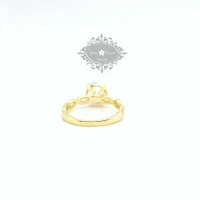 Gold Plated Sterling Silver Twist Cubic Zirconia Ring 153143