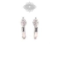 Sterling Silver Cubic Zirconia Huggie Earrings 146658