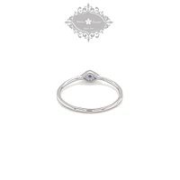 Sterling Silver Cubic Zirconia Evil Eye Ring
