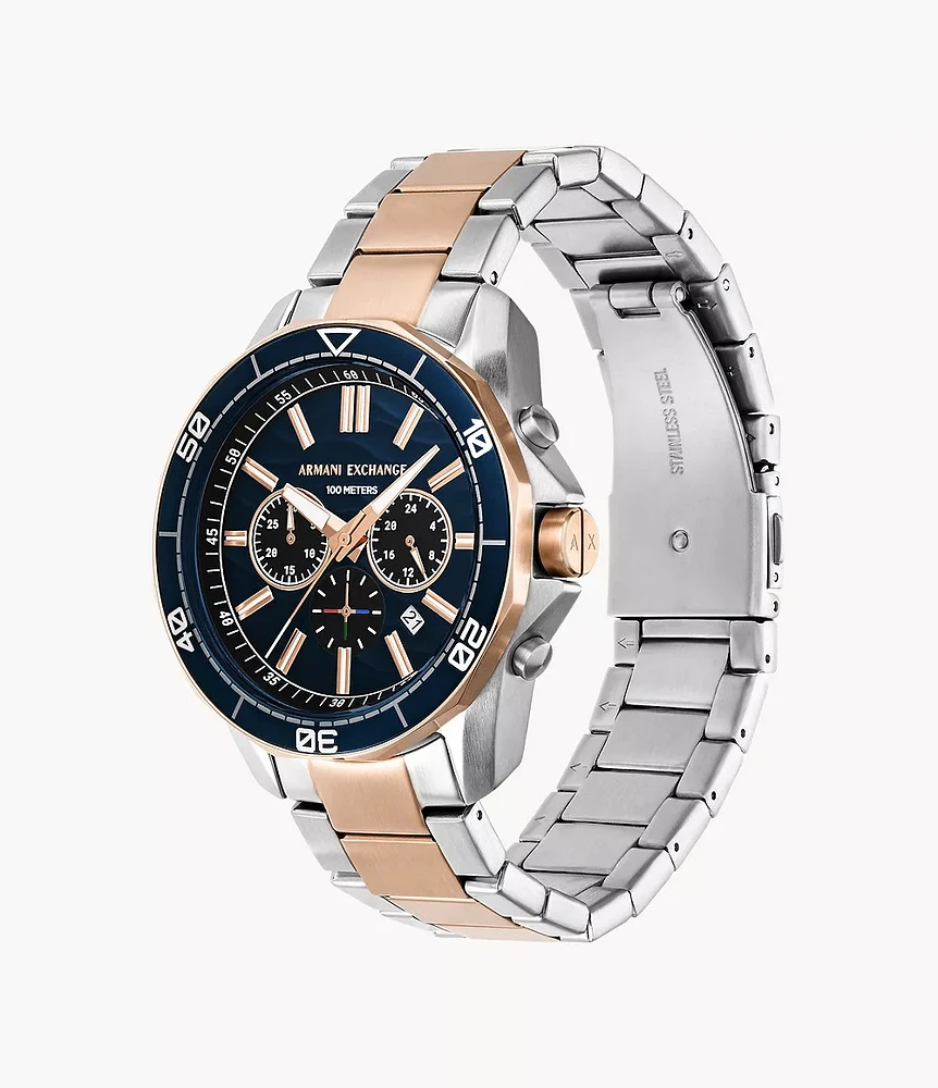 Armani Exchange Chronograph Two-Tone Stainless Steel Watch AX1965 154690