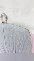Fabric Silver Handbag Clutch 148913