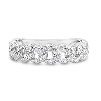 Sterling Silver Cuban Link Cubic Zirconia  Ring 155032