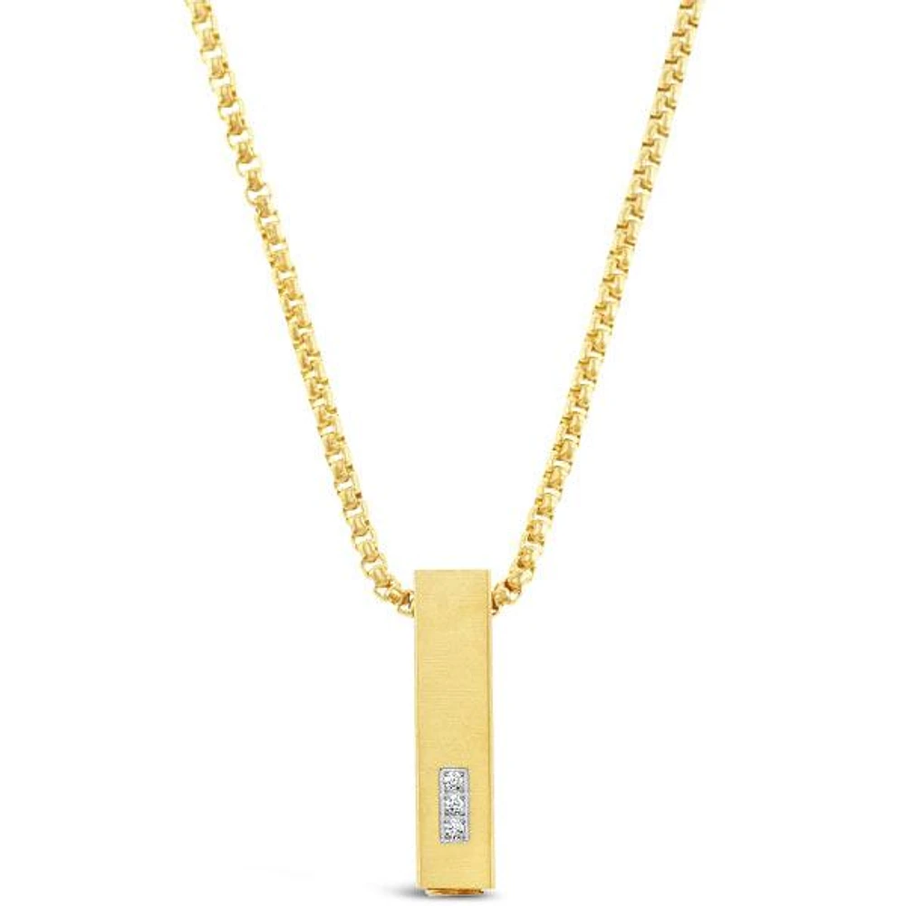 Stainless Steel Cubic Zirconia Gold Necklace 150151