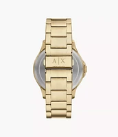Armani Exchange Multifunction Gold-Tone Stainless Steel Watch 154686