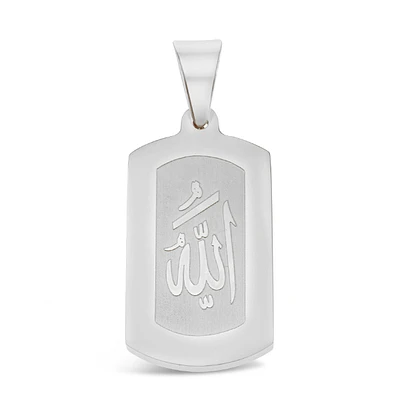 Stainless Steel Silver Allah Pendent 148753