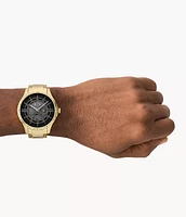 Armani Exchange Multifunction Gold-Tone Stainless Steel Watch 154686
