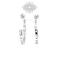 Sterling Silver Cubic Zirconia Hoop Earrings 151258