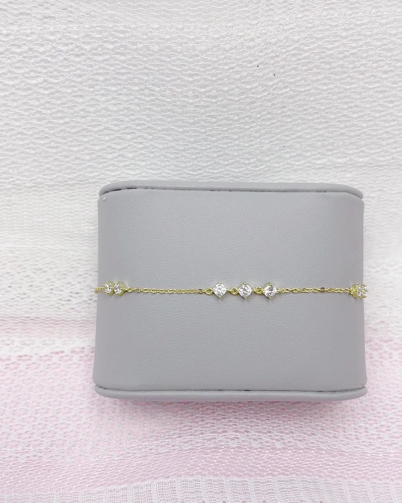 Gold Plated Sterling Silver Cubic Zirconia Bracelet 152239