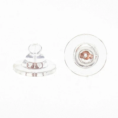 Rose Gold Plated Sterling Silver Silicone earrings backing 143569