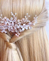 Bridal Rose Gold Hair Comb 138496