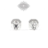 Bridal Silver Cubic Zirconia Clip-on Earrings