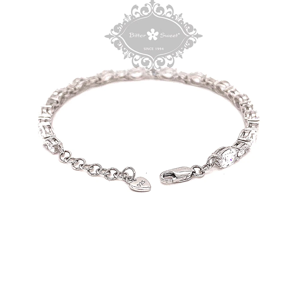 Sterling Silver Cubic Zirconia Tennis Bracelet 144940