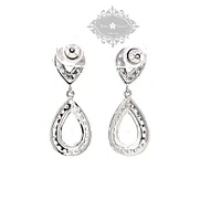 Bridal Silver Cubic Zirconia Drop Earrings 145946