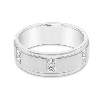 Men's Stainless Steel Matte Silver Ring 148783