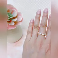 Gold Plated Sterling Silver 3mm Cubic Zirconia Eternity Ring 146106