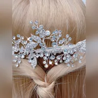 Bridal Leaf Wire Hairclip 146384