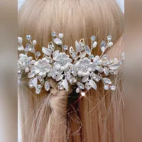 Bridal Flower Wire Gold Hairclip 146377