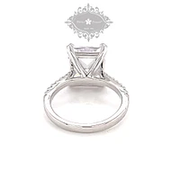 Sterling Silver Cubic Zirconia Radiant Cut Ring 144138