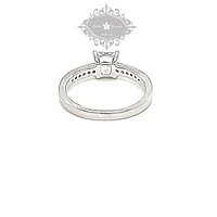 Sterling Silver Square Cubic Zirconia Ring 148073