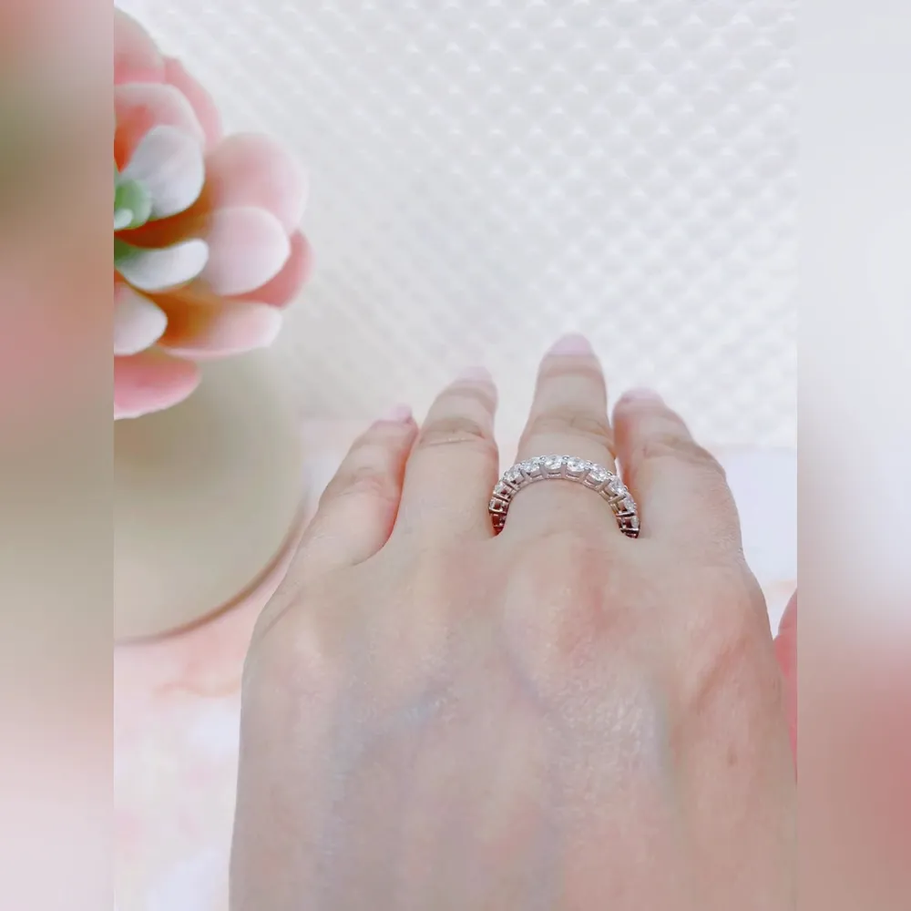 Sterling Silver 3mm Cubic Zirconia Eternity Ring 144168