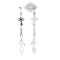 Bridal Silver Cubic Zirconia Drop Earrings
