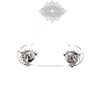 Sterling Silver Cubic Zirconia Heart 6mm Stud Earrings 148585