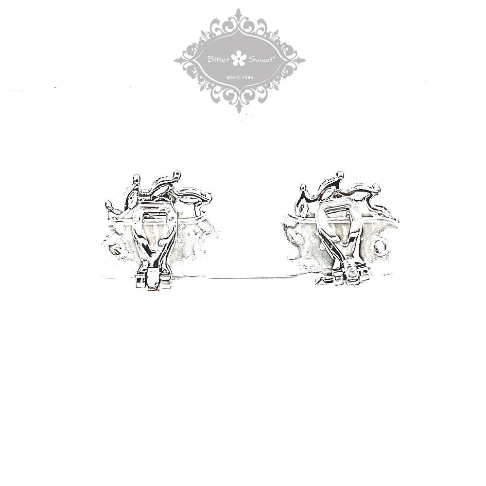 Bridal Silver Cubic Zirconia Clip-on Earrings 149309
