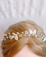 Bridal Leaf Wire Silver Hair Vine 152422