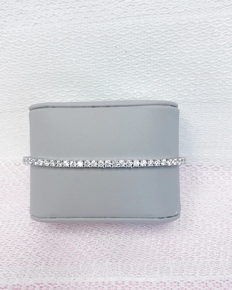 Sterling Silver 3mm Cubic Zirconia Tennis Bracelet 130384