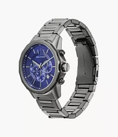 Armani Exchange Chronograph Gunmetal Stainless Steel Watch 154687