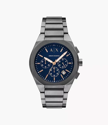 Armani Exchange Chronograph Gunmetal Stainless Steel Watch AX4182 154685