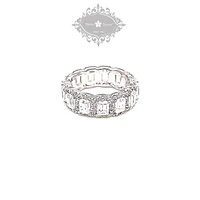 Sterling Silver Cubic Zirconia Eternity Ring