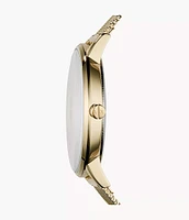 Armani Exchange Three-Hand Gold Mesh Steel Watch 154680