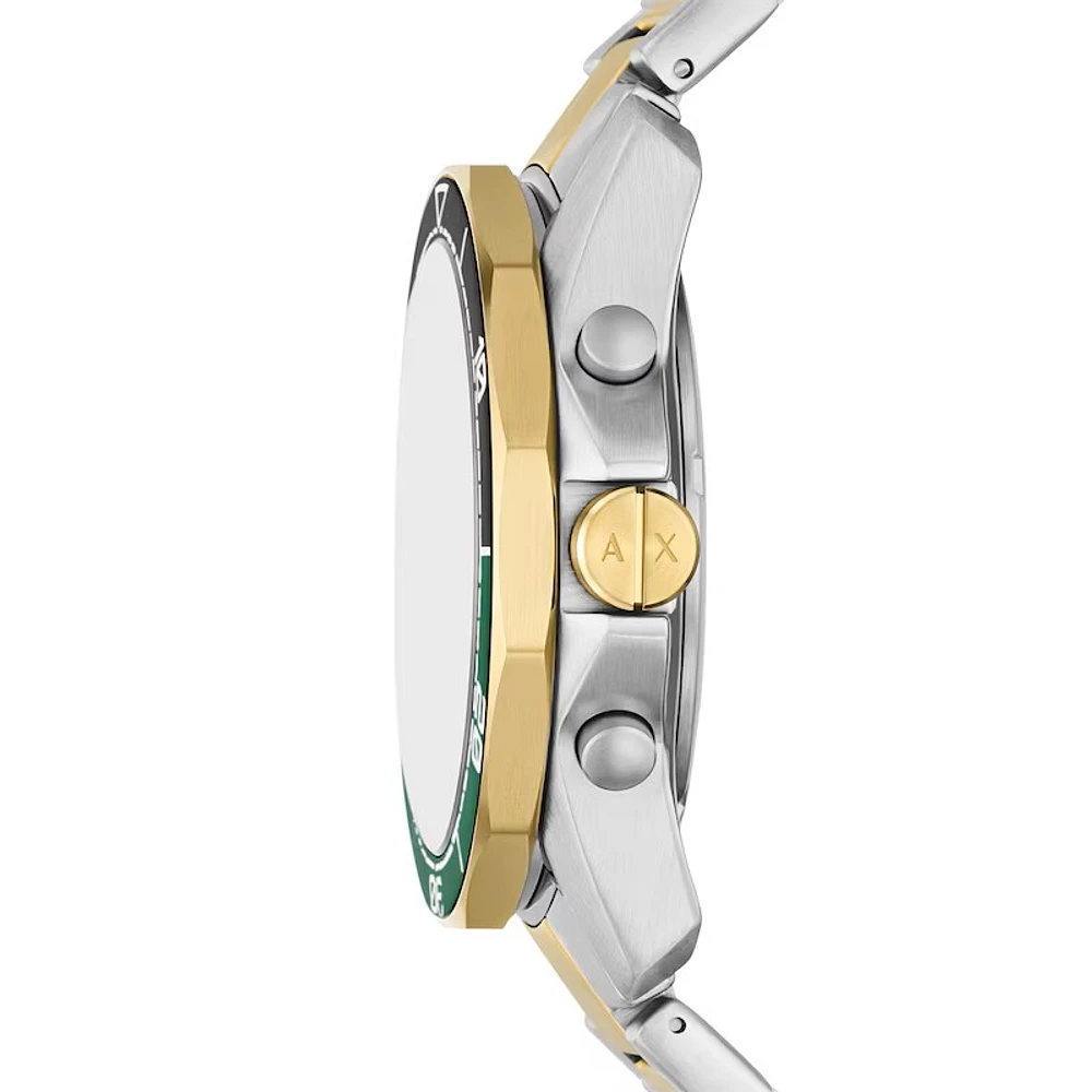 Armani Exchange Two-Tone Chronograph Watch Green Dial AX1966 154689
