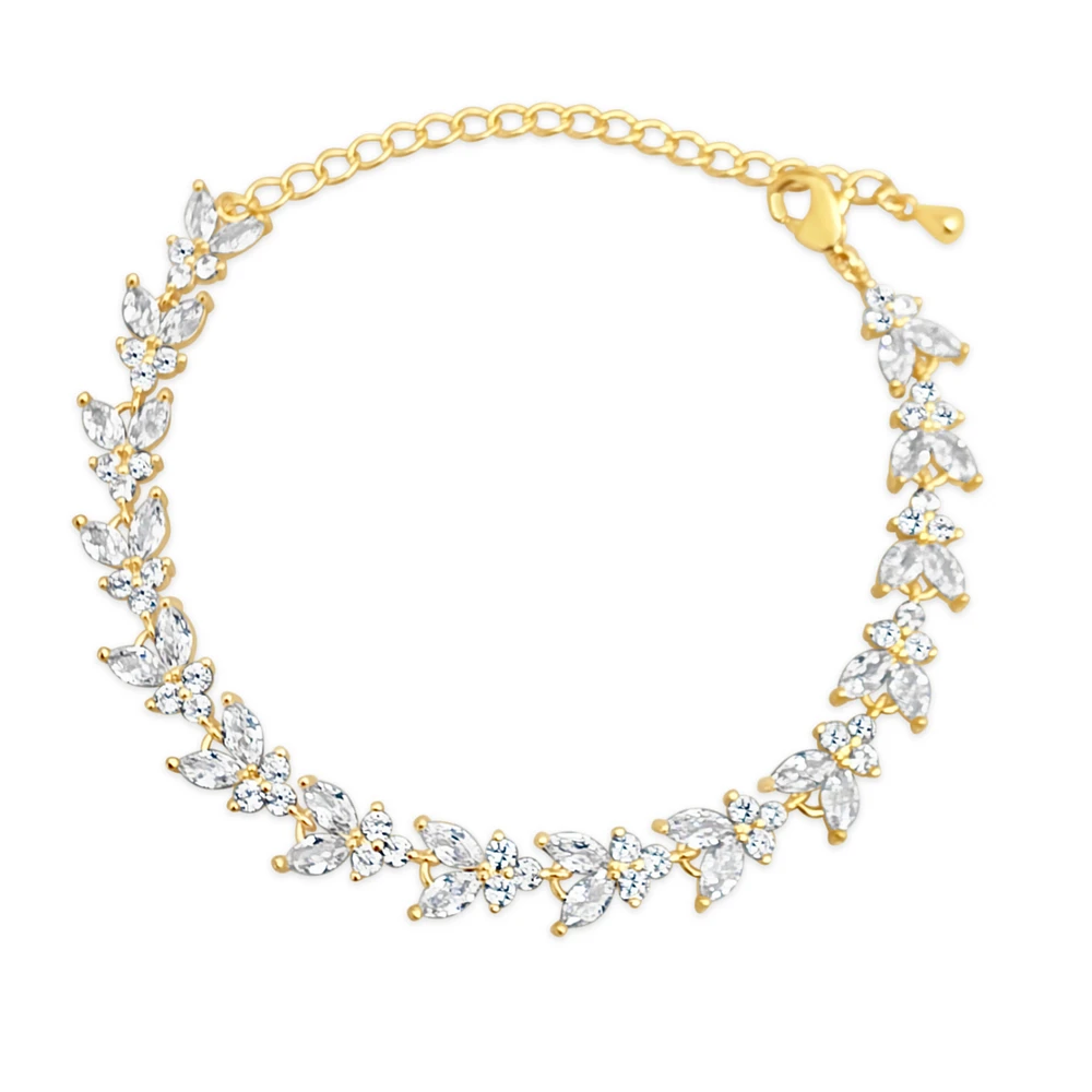 Bridal Gold Cubic Zirconia Bracelet 137425