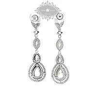 Bridal Cubic Zirconia Tear Drop  Earrings 125963