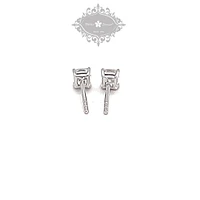 Sterling Silver Cubic Zirconia 4mm Cushion Studs 143349