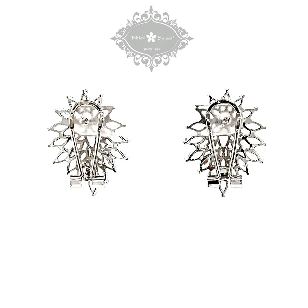 Bridal Sliver Cubic Zirconia Stud Earrings 139550
