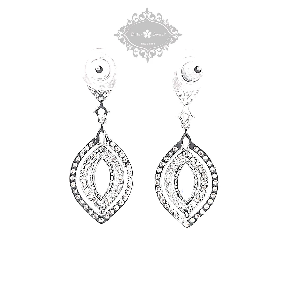 Bridal Silver Cubic Zirconia Drop Earrings 145939
