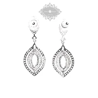 Bridal Silver Cubic Zirconia Drop Earrings 145939