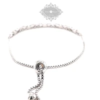 Bridal Cubic Zirconia Silver Adjustable Bracelet 145894