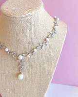 Bridal Pearl Cubic Zirconia Necklace 145917