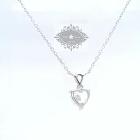 Sterling Silver Cubic Zirconia Heart Necklace 144902