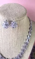 Bridal Silver Cubic Zirconia Necklace & Earrings Set 126687