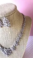 Bridal Silver Cubic Zirconia Necklace & Earrings Set