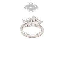 Sterling Silver Cubic Zirconia Butterfly Ring