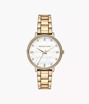 Michael Kors Pyper Three-Hand Gold-Tone Alloy Watch MK4666 154470